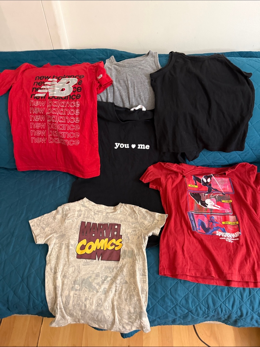 New Balance Red Kids Tee with Bold Logo